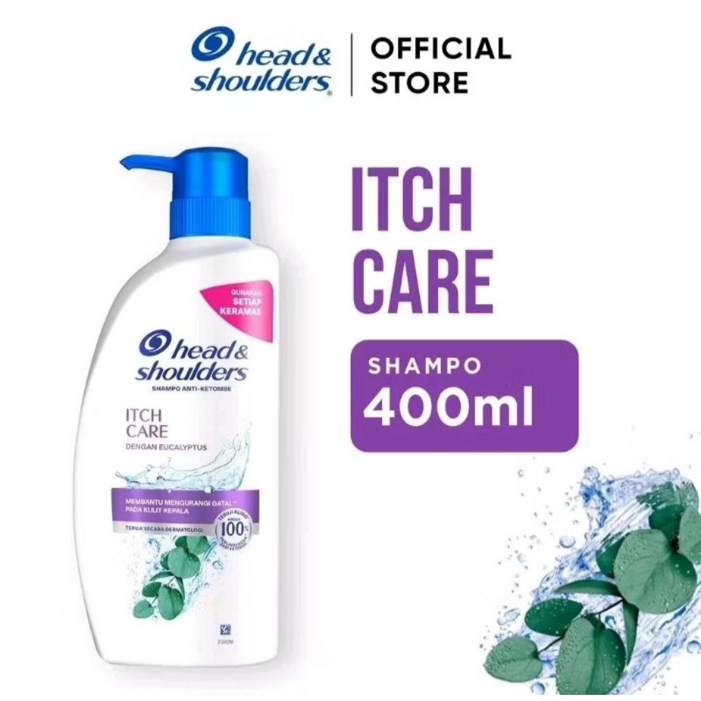 400ml Head & Shoulders Head and Shoulders Shoulder H&S Itch Care dengan Eucalyptus Anti Bacterial Le