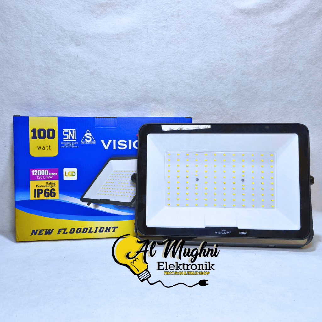 VISICOM Lampu Sorot 100 Watt Cahaya Putih | VISICOM LED Flood Light 100 Watt White