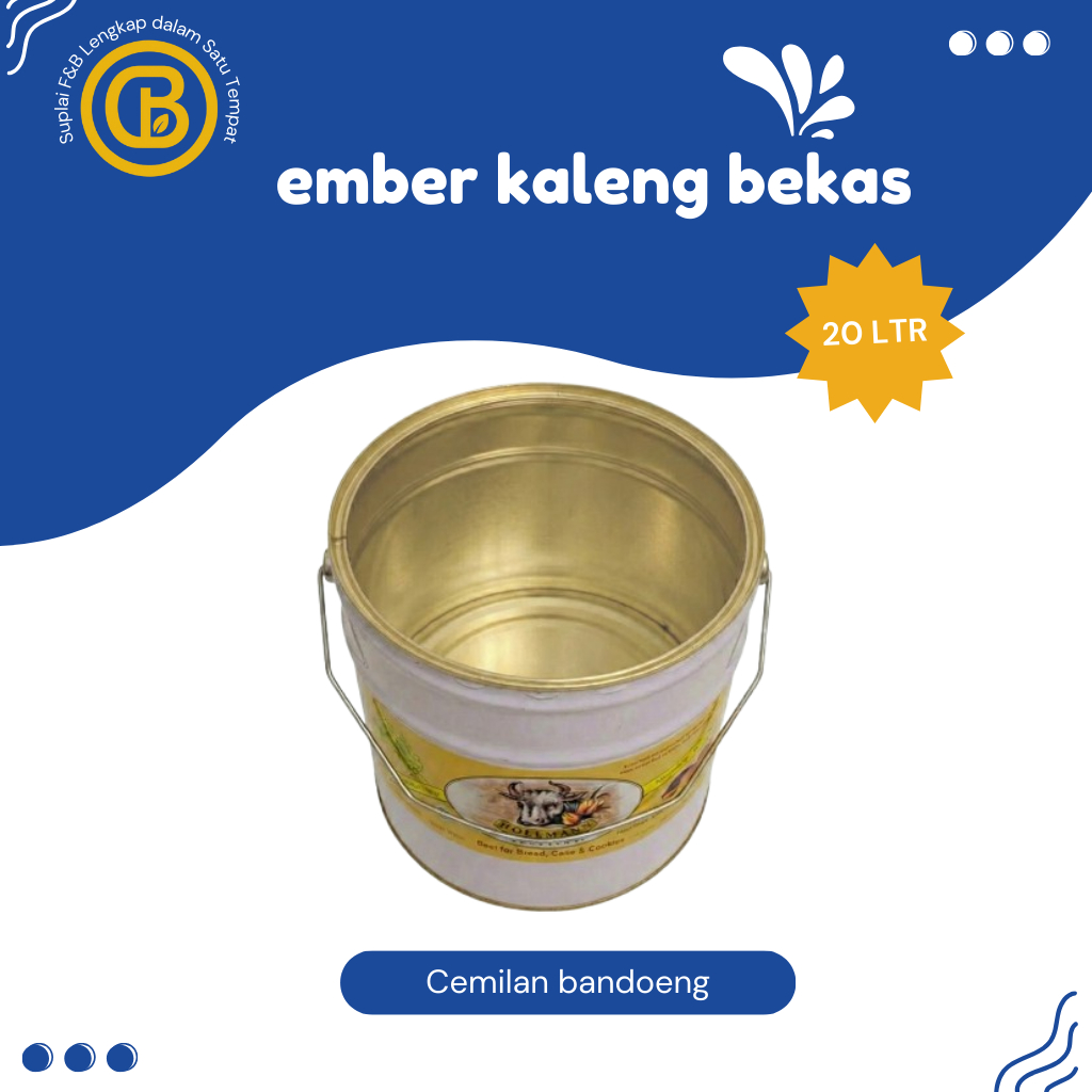 ember kaleng bekas butter ukuran 20 liter