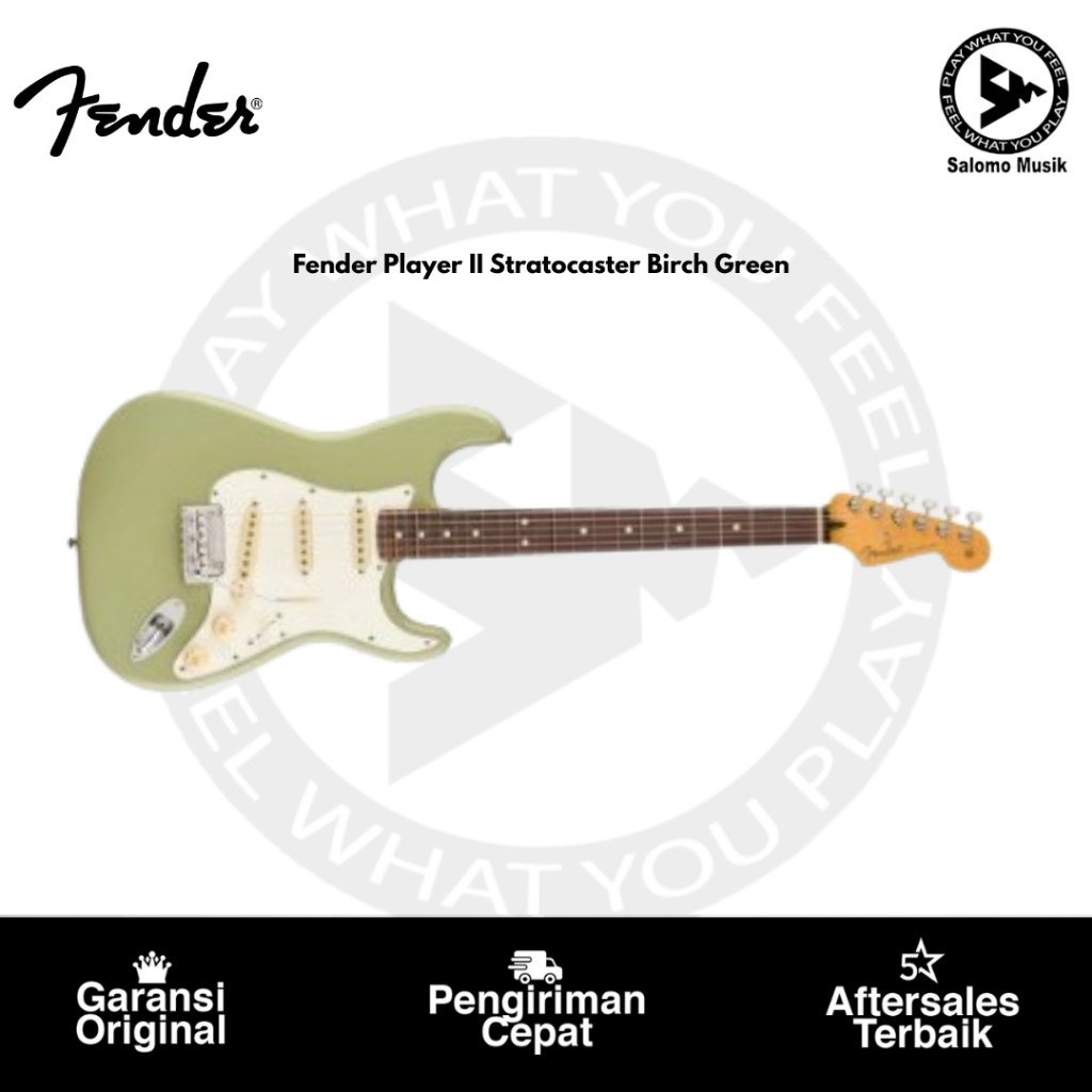 Gitar Elektrik Stratocaster Fender Player II Stratocaster Birch Green Original