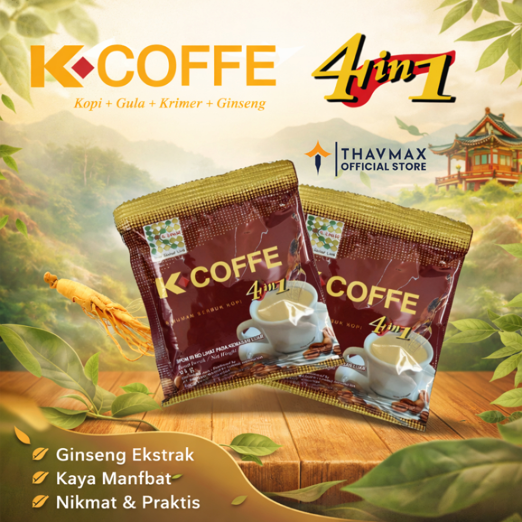 Kopi Ginseng 4 in 1 K Link Sachet | Bukan Kopi Ginseng | K Coffe 4 in 1