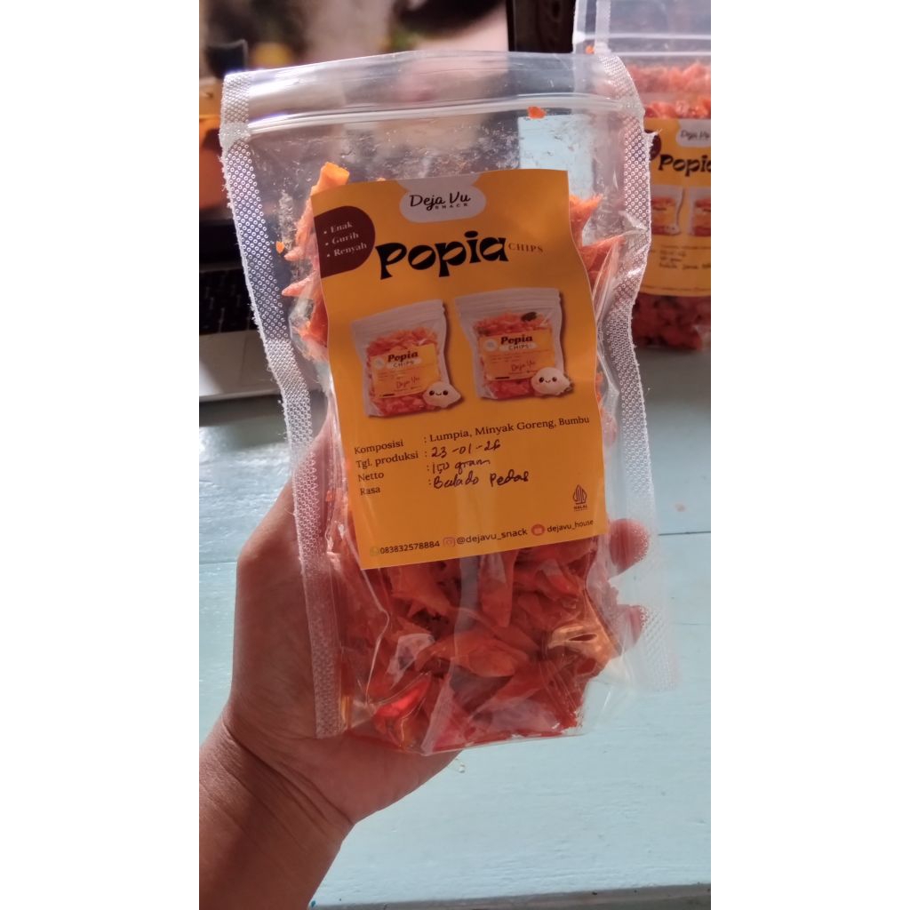 popia/ lumpia kering/lumring rasa balado pedas 150 gram