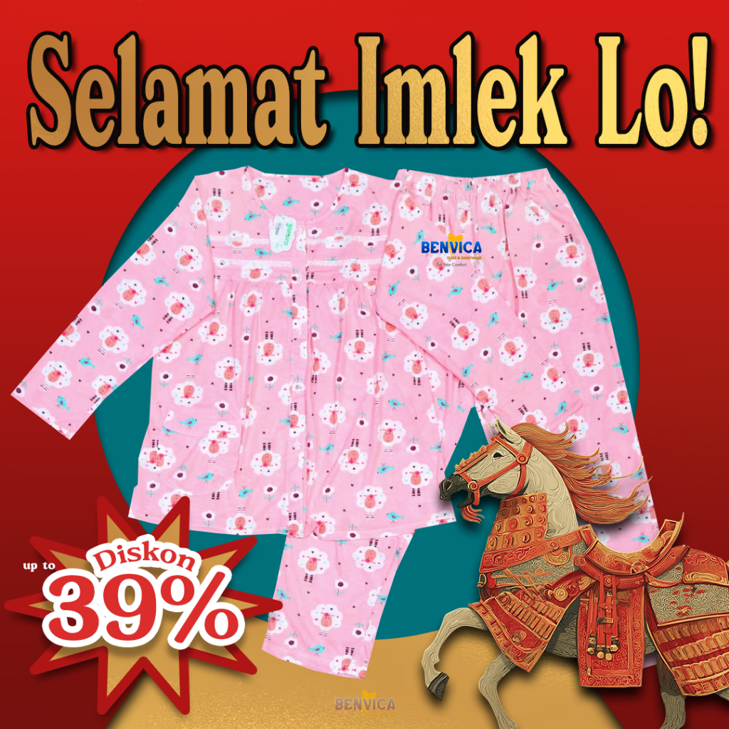 BAJU TIDUR  PIYAMA LENGAN PANJANG KAOS PREMIUM YUMICO ALL SIZE