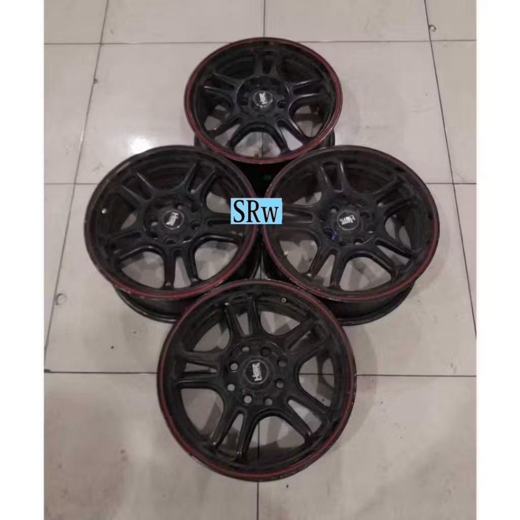 Velg Second HSR NX SPO Ring 14 Lubang 4x100/114,3 Et38 Brio Ayla Calya Sigra Avanza Xenia