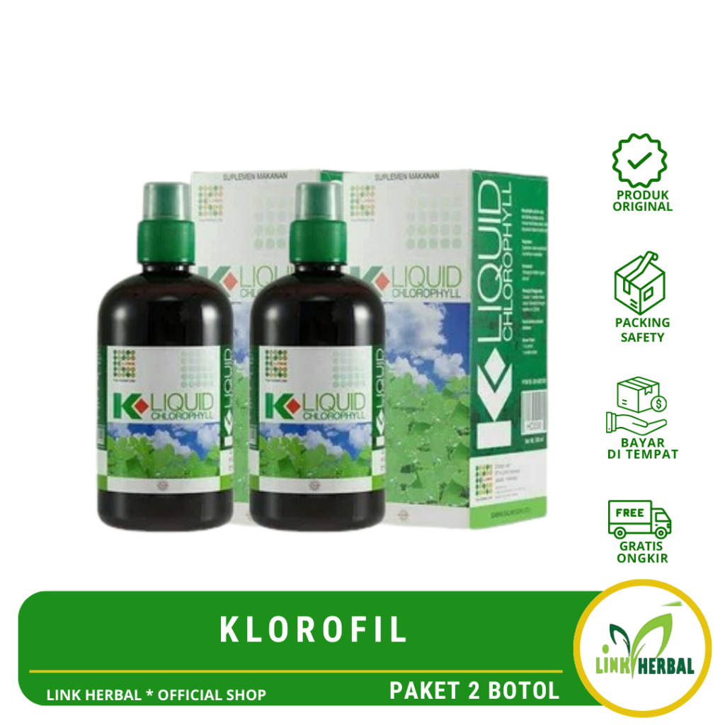 Klorofil K-Link 500 ml ORIGINAL | Klorofil Paket 2 Herbal Drink Antioksidan Detoks | klorofil K link