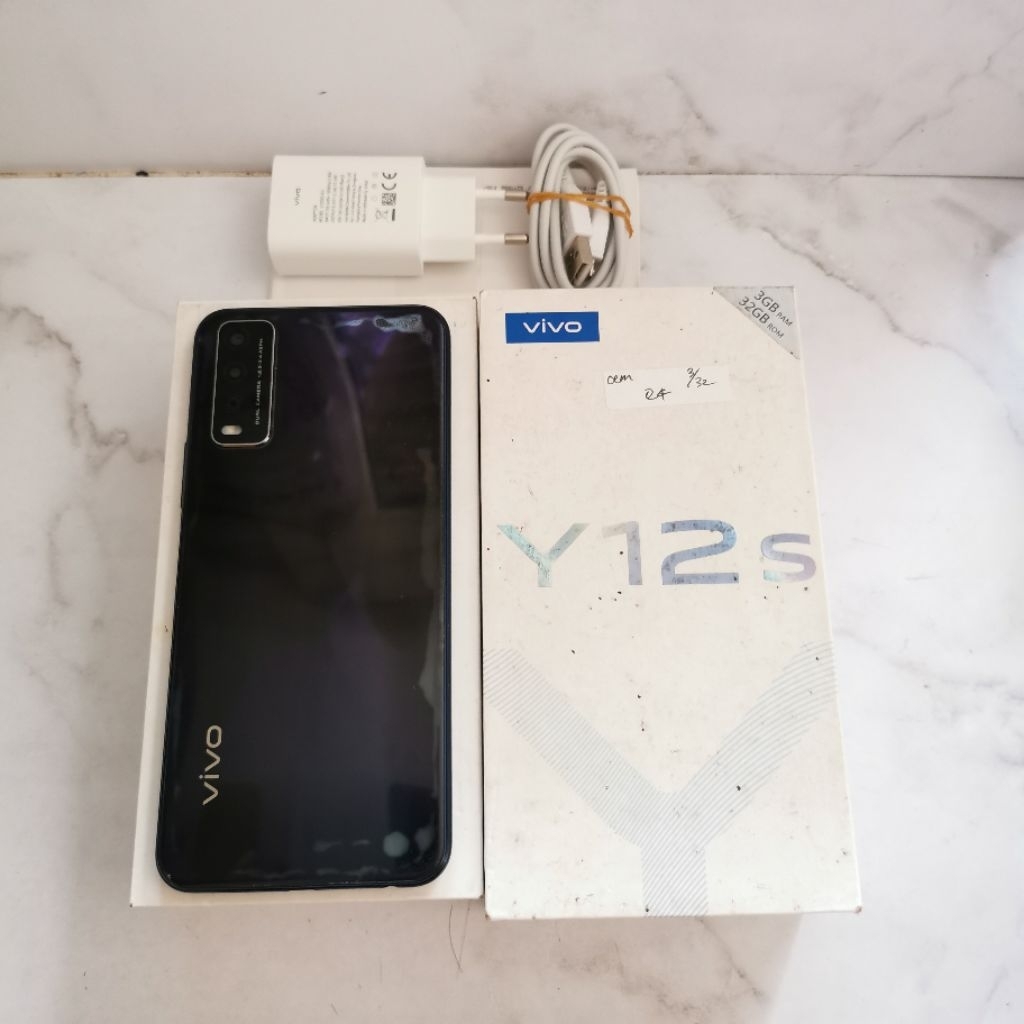 Vivo Y12s ram 3GB 32GB Bekas - Fullset Resmi - second
