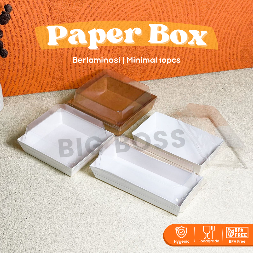 [ECER] Paper Box Burger Sandwich Cake Kue / Burger Box / Paper Box Milkbun Brownies / Paper Box Prem