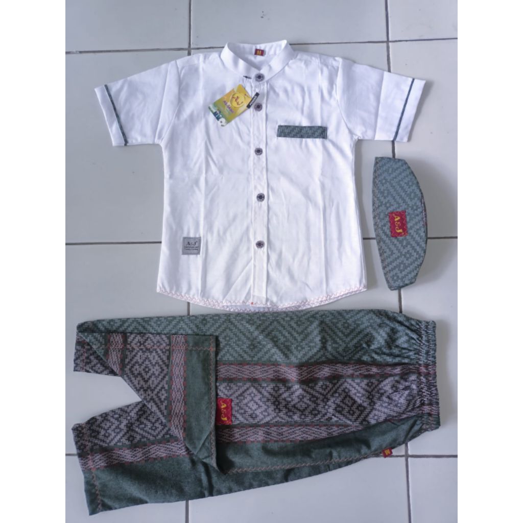 SARKOCI LENGAN PENDEK BY A&J//SARKOCI ANAK USIA 3-13THN//SETELAN SARUNG KOKO