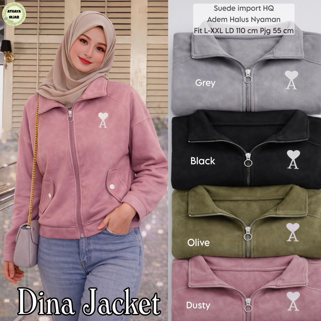 Dina Jaket / Dipta Jacket Wanita Suede Import HQ Realpict Best Seller