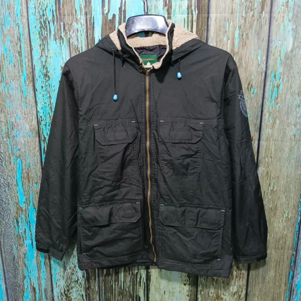 jaket parka LOGOS tebal polos size XL casual muraj bagus