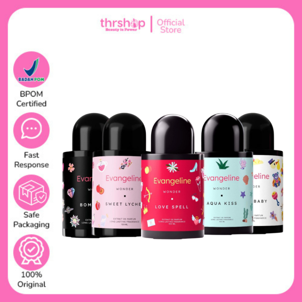 Evangeline Wonder Series - Extrait De Parfum 100 ML | Parfum Wanita - Long Lasting Fragrance evangel