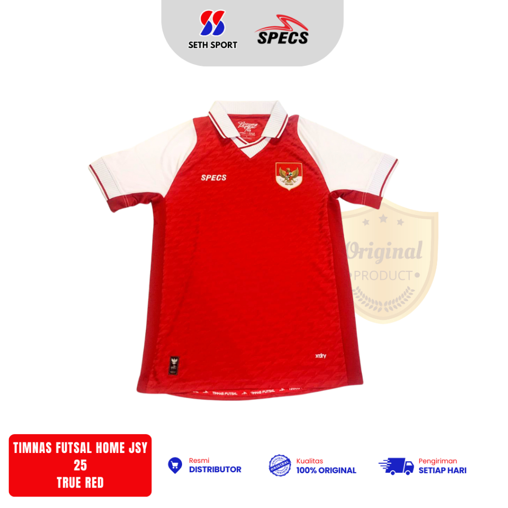 Jersey Specs Timnas Futsal Jsy 25 Original- True Red