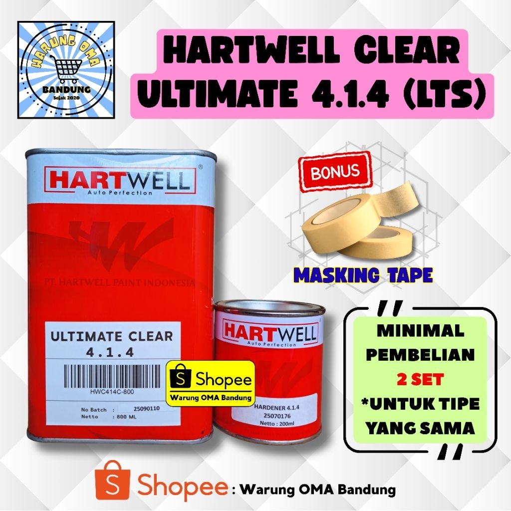 Hartwell Clear Anti Gores Ultimate 414 (1lts) - Perawatan cat kendaraan mobil motor