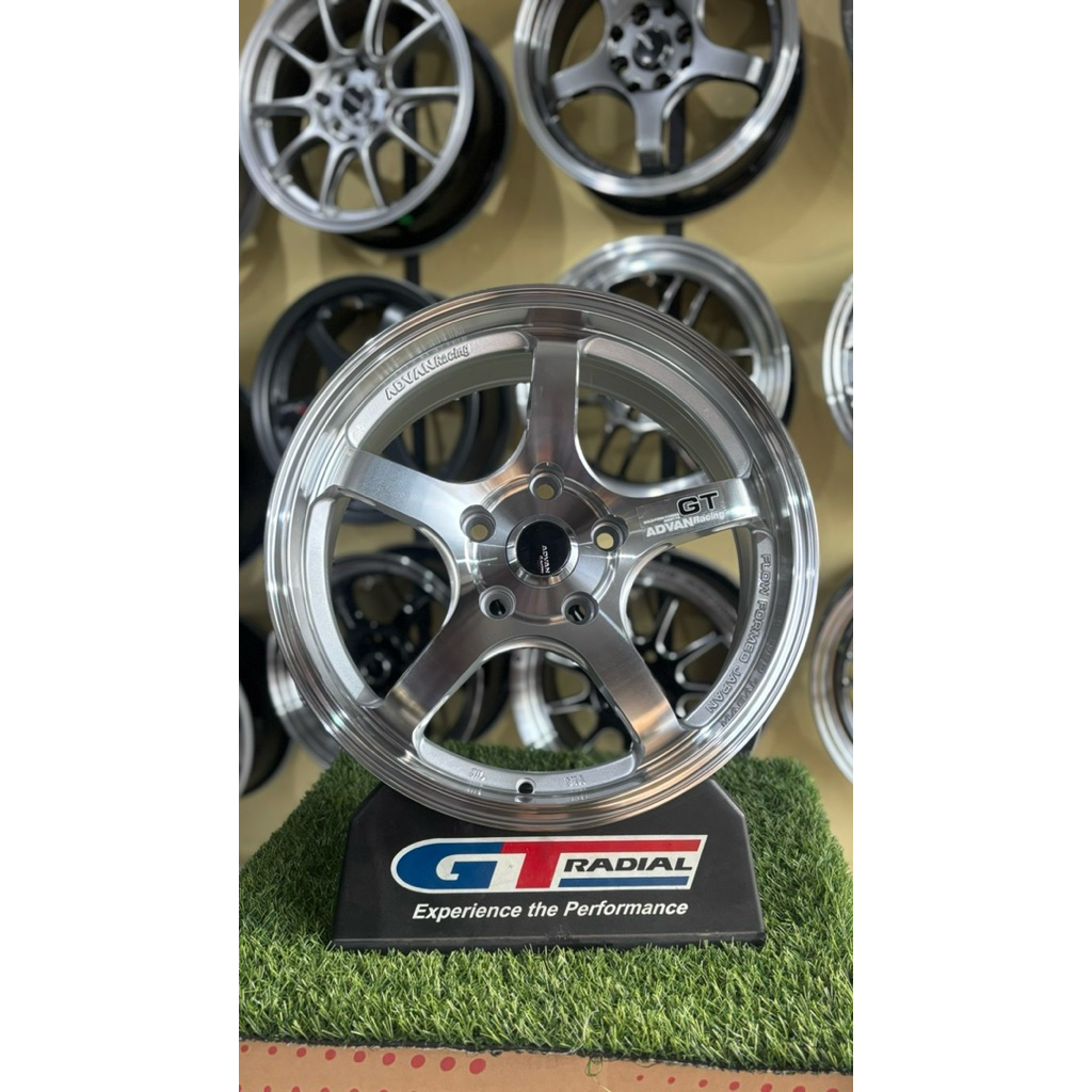 velg advan GT r16 full polish lebar 7 et40 kondisi baru