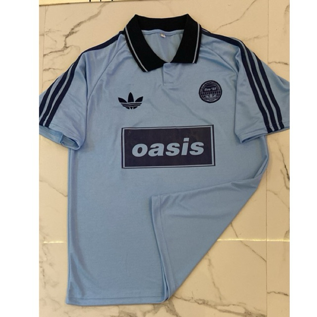 Adidas x Oasis tour jacquard jersey biru
