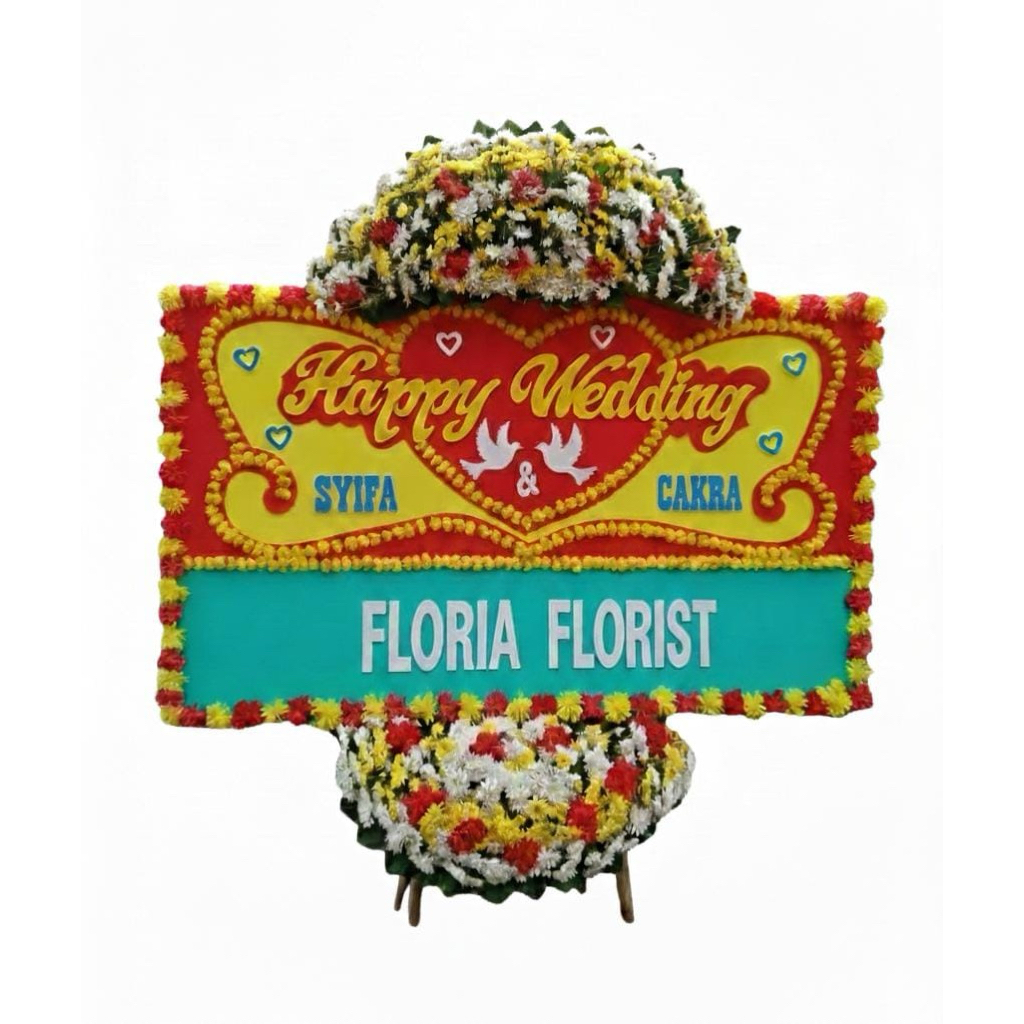 Papan Bunga Wedding Karangan Bunga Pernikahan Custom Terdekat di jakarta Bogor Depok Bekasi Tangeran