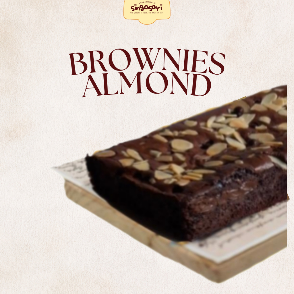 BROWNIES GULA PALEM TOPING ALMONCHIP