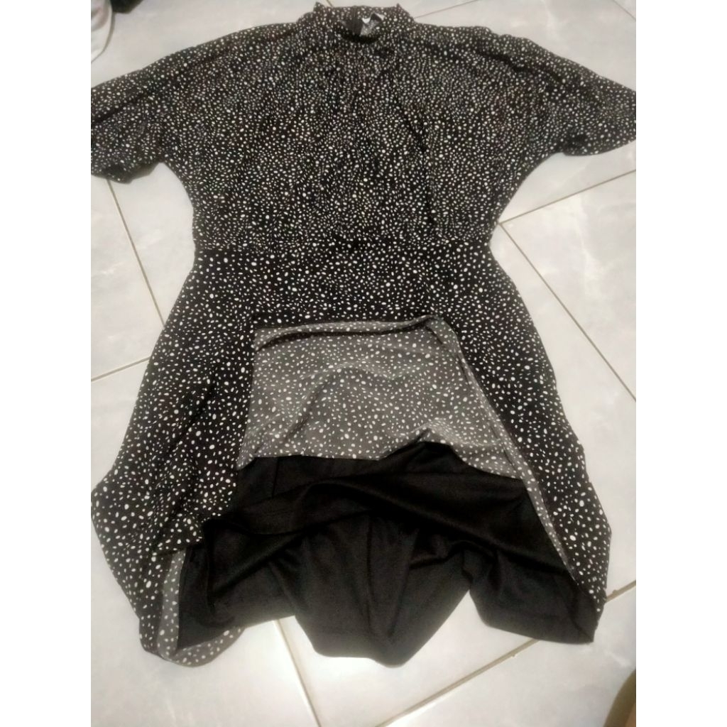 ORI mango basic dress polkadot hitam putih(barang dari belanda)