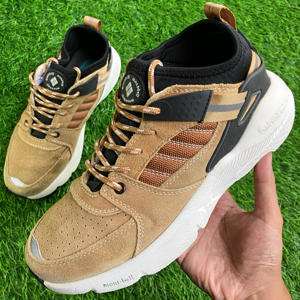 Montbell Urban Brown Suede Sneakers shoes size 40,5