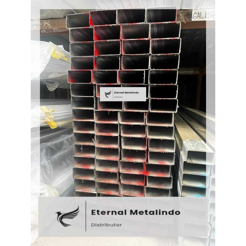 Pipa Kotak 50x100 Galvanis / Besi Holo 5x10 Galvanized / Hollow 5 x 10 Galv