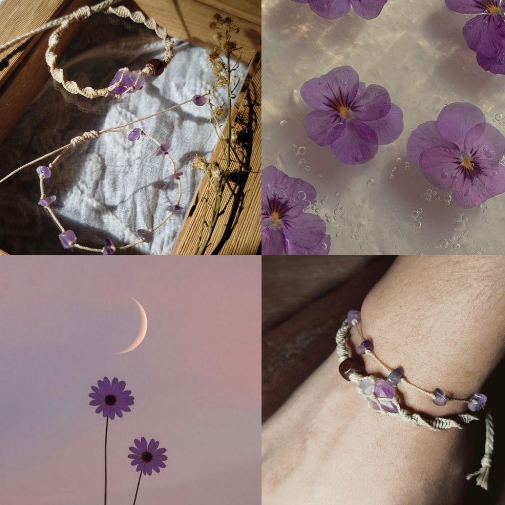 Amethyst crystal bracelet