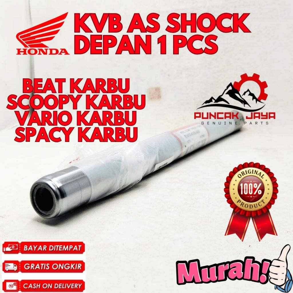 AS SHOCK DEPAN 1 PCS ORIGINAL HONDA KODE KVB, AS SHOCK DEPAN BEAT KARBU, AS SHOCK DEPAN VARIO KARBU 