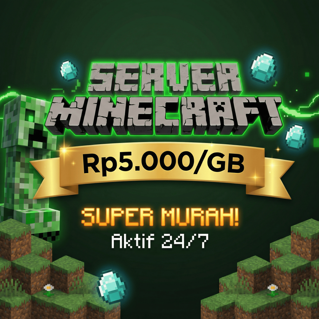 SERVER MINECRAFT HOSTING INDONESIA – Aktif 24/7