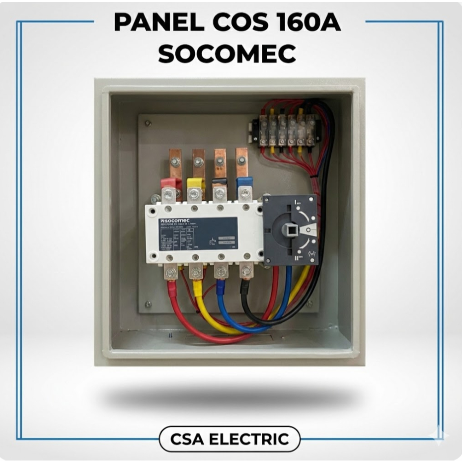 PANEL COS 160A SOCOMEC Saklar Pemindah Beban Genset (COS) SOCOMEC 160 Ampere 4 Pole (4P)