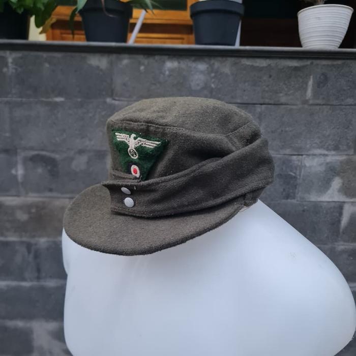 Topi M43 Field Cap Lapangan Feldmutze Jerman German SS Wehrmacht Wool