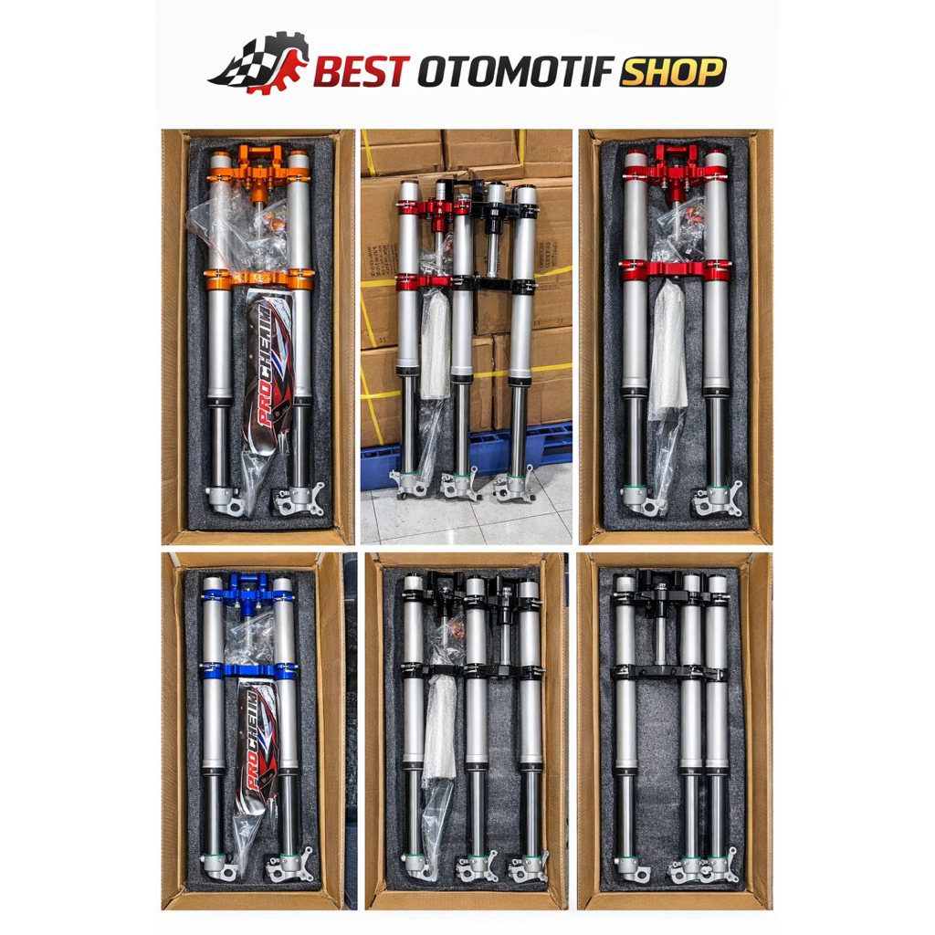 Upsidedown USD Upside Down Shock Depan real jump KLX CRF CROSS Trail PROCHEMP Real Jump model Expedi