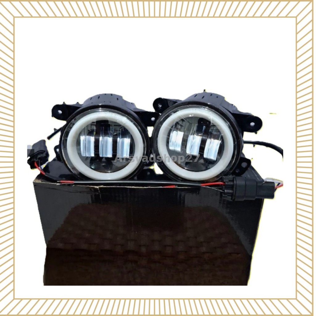Lampu Kabut Mobil Motor 4 Inch 3 Lensa LED Foglamp