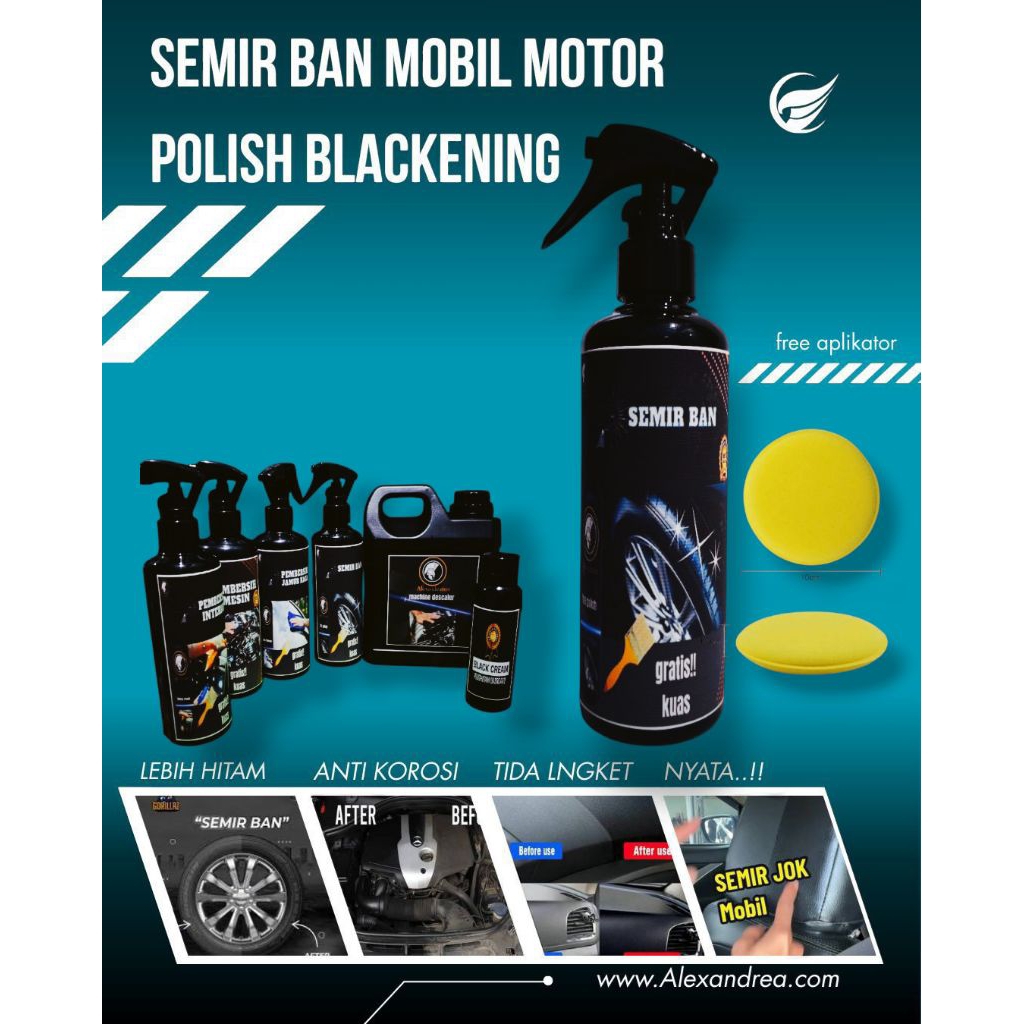 Semir ban motor / Semir ban mobil / Kit ban motor / Pembersih Ban / Penghitam ban