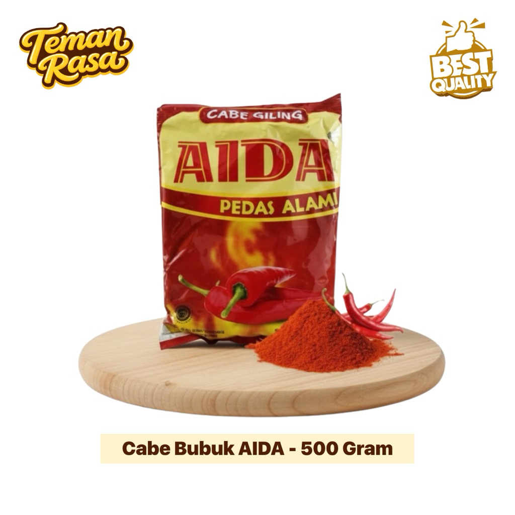 Bubuk Cabe AIDA Asli 250 - 500 Gram | Cabe Bubuk Pedas Alami | Bumbu Masak