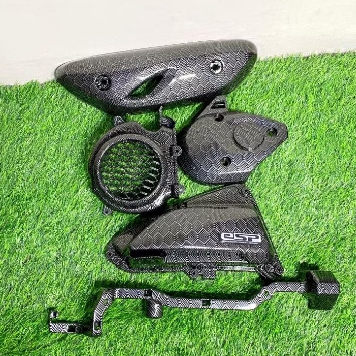 PAKET CARBON SCOOPY COVER FILTER COVER SENSOR COVER CVT COVER KIPAS COVER KNLPOT SCOOPY 2021 2023 CA