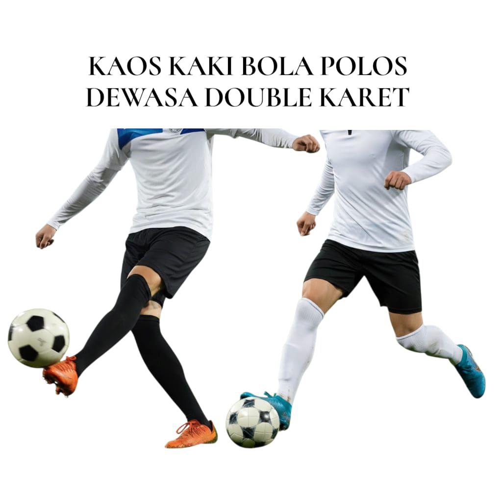 Kaos Kaki Bola Futsal panjang selutut Double karet kaos kaki bola polos sport olahraga premium