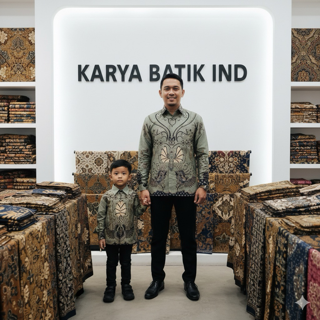 KEMEJA BATIK DOBI BERFURING PREMIUM HIJAU SAGE