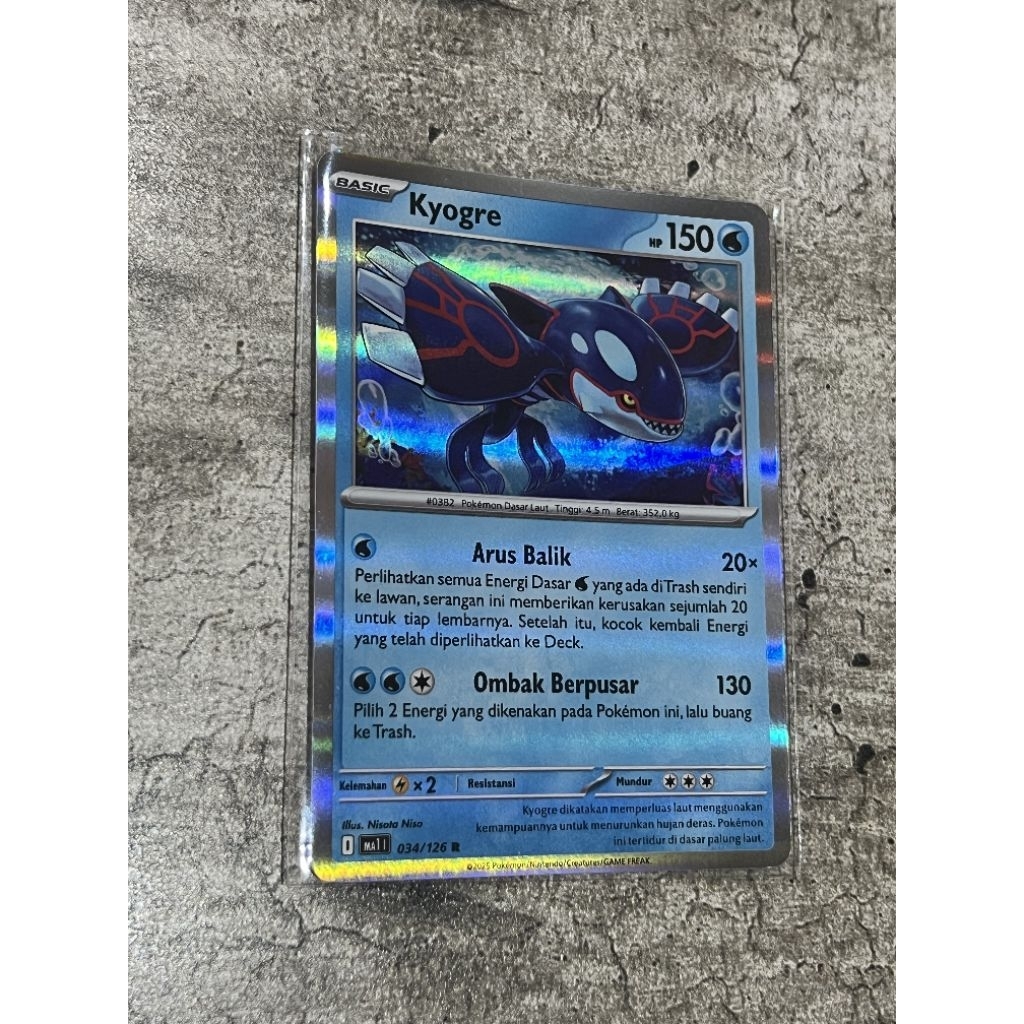 Kyogre MA1 034/126 R Evolusi Mega Pokemon TCG Indonesia