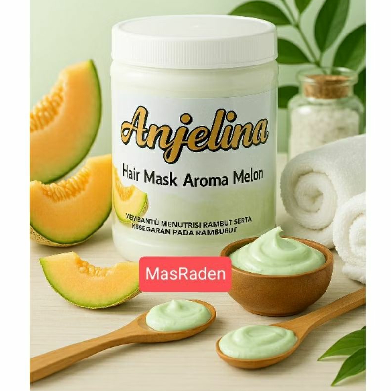 HAIR MASK SPA MELON ANJELINA 1KG MASKER RAMBUT SPA WANGI MELON MASKER RAMBUT KILOAN SALON WANGI BAGU