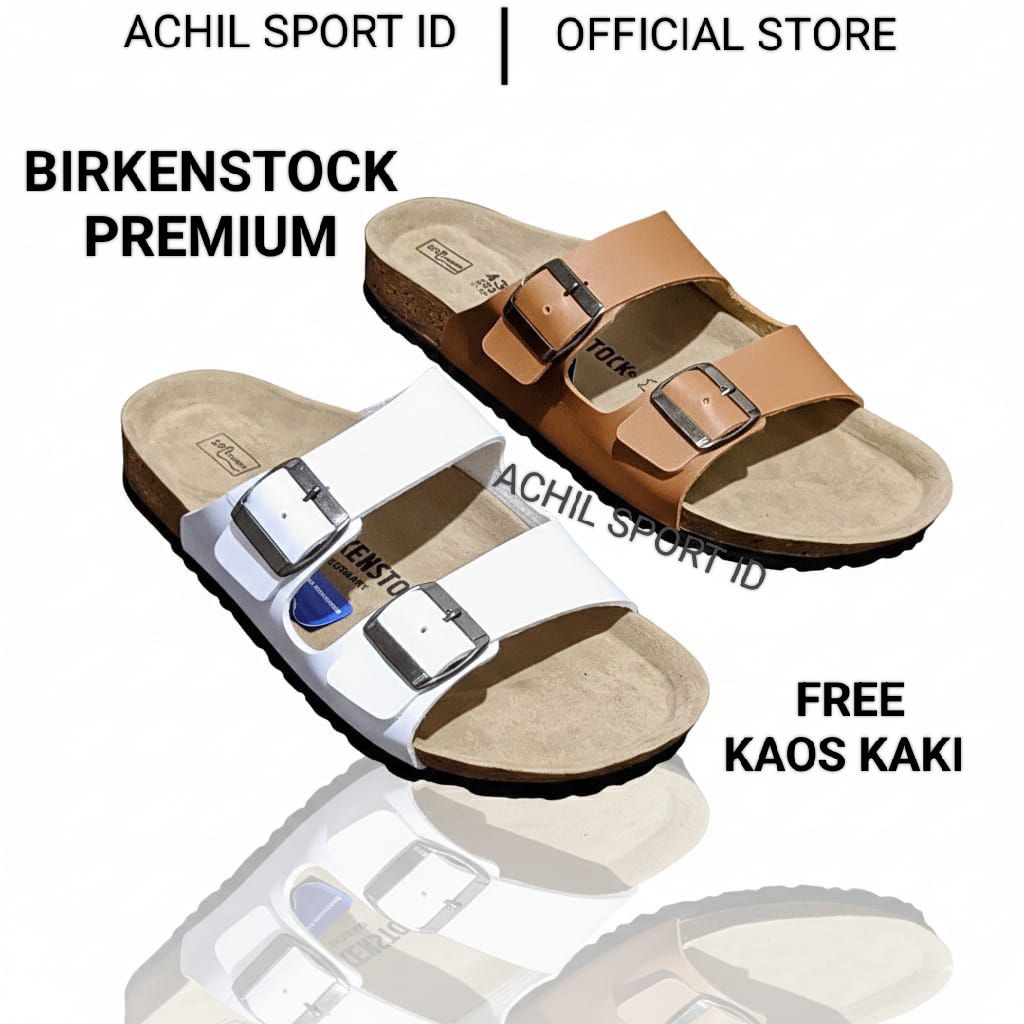 Sandal Birkenstock Two Strap Slide Sandal Pria Wanita Unisex Ukuran 39 40 41 42 43 44 Sandal Birkens