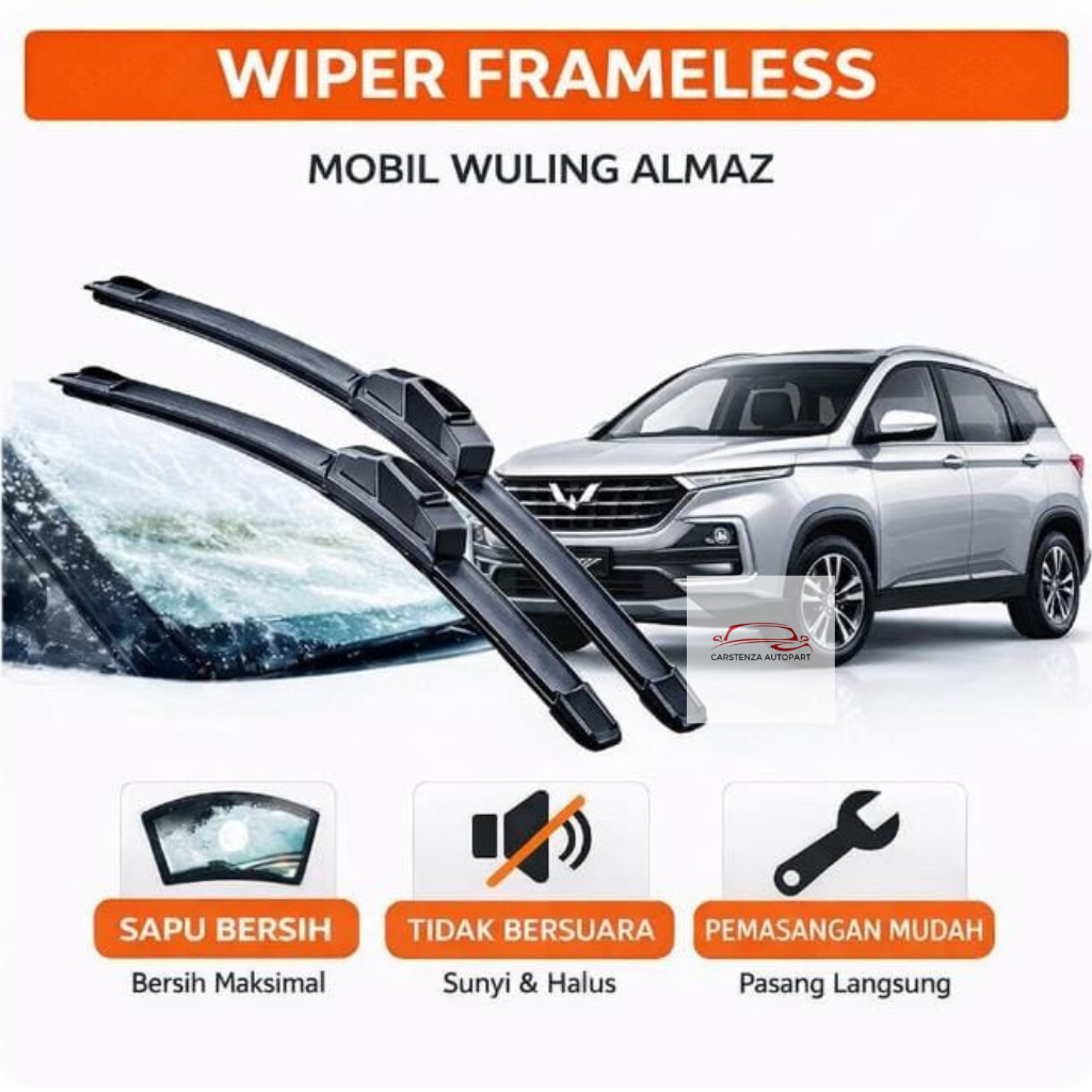 Wiper Frameless Almaz Wiper Wuling Almaz Depan Wiper 1 Set Wiper Wuling Almaz Aksesoris Mobil