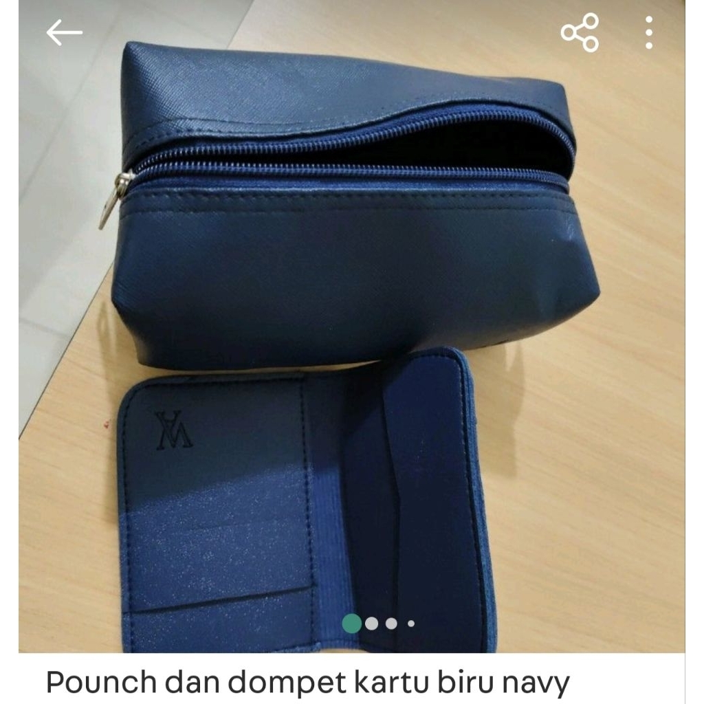 dompet dan pounch biru
