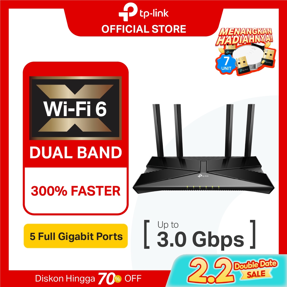 TP-Link Archer AX53 | AX3000 WiFi 6 Router | Dual Band | Gigabit | Easy Mesh | Wireless | QoS