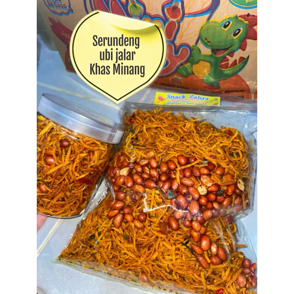 1KG SERUNDENG UBI JALAR GURIH TERI KACANG KHAS MINANG ASLI