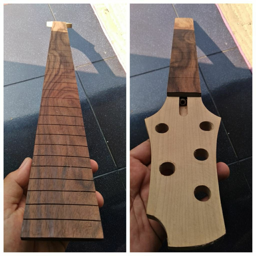 neck gitar bass custom mentahan, model CORT senar 5