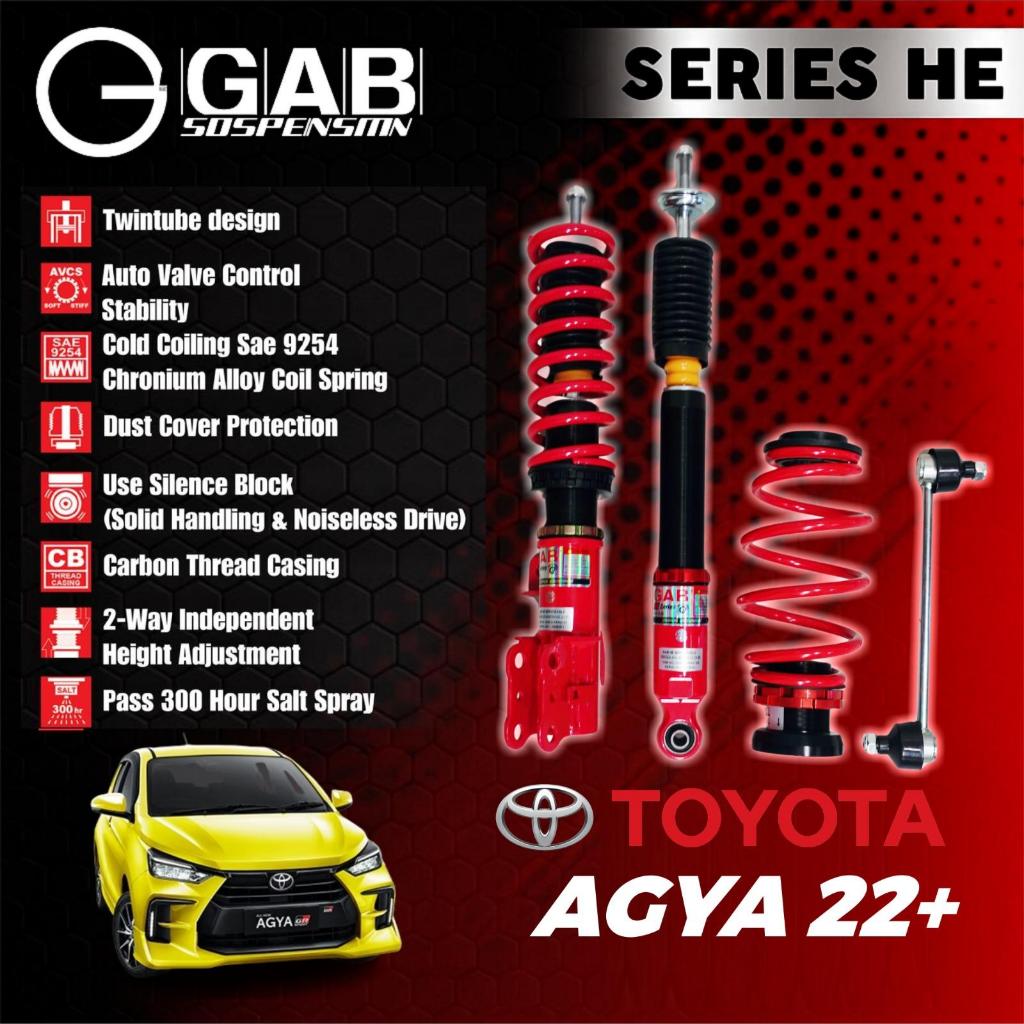 Aksesoris Suspensi per Shockbecker Coilover GAB HE Series TOYOTA AGYA GR AYLA 23+