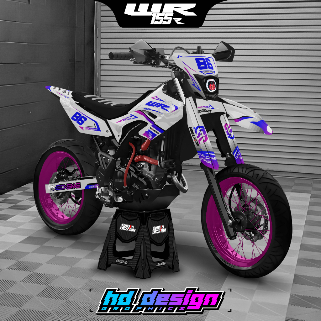 Decal WR155 Full Body Variasi Decal WR Supermoto Aksesoris Stiker Dekal Motor Yamaha WR 155 R