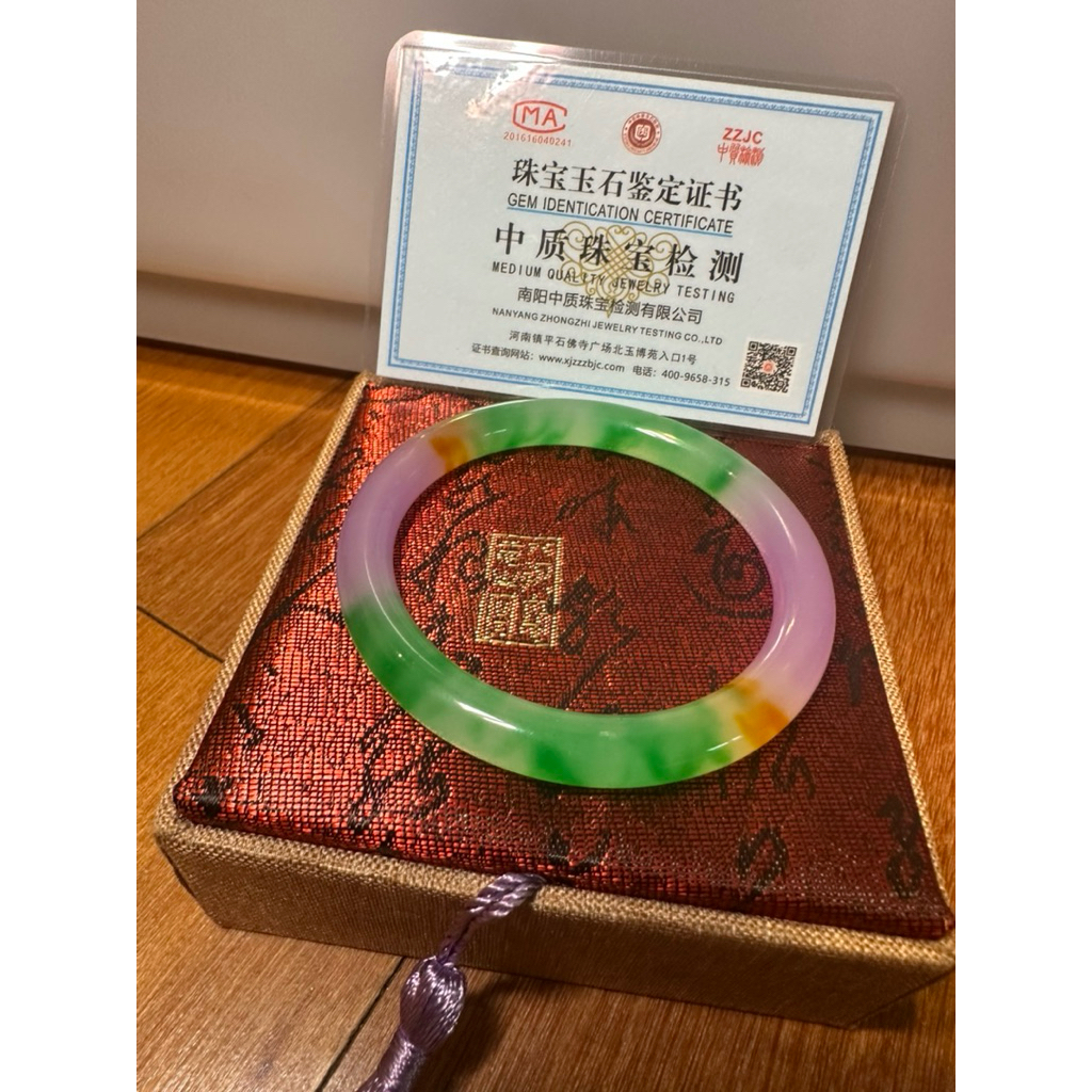 Gelang Giok China Asli 3 warna manau tricolour premium giok cina original
