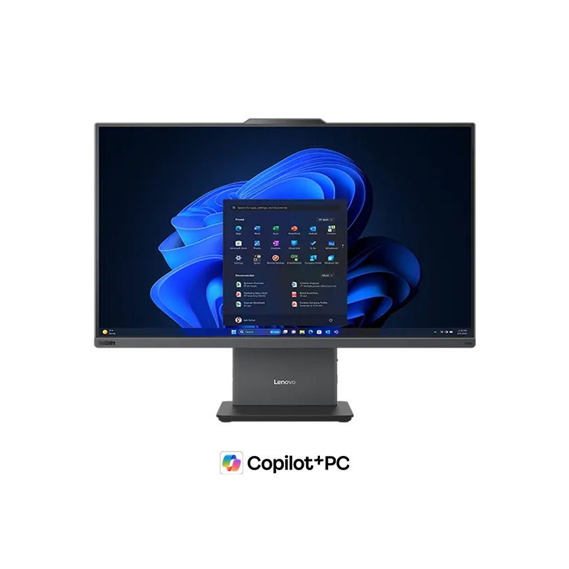 Lenovo AIO ThinkCentre Neo 55a Gen 6 24 Inci AMD Copilot+PC Monitor Komputer All-In-One