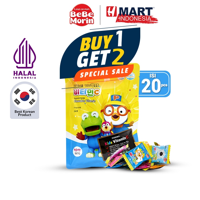 Pororo Kids Vitamin C Chewable - Vitamin C Kunyah/Hisap untuk Anak