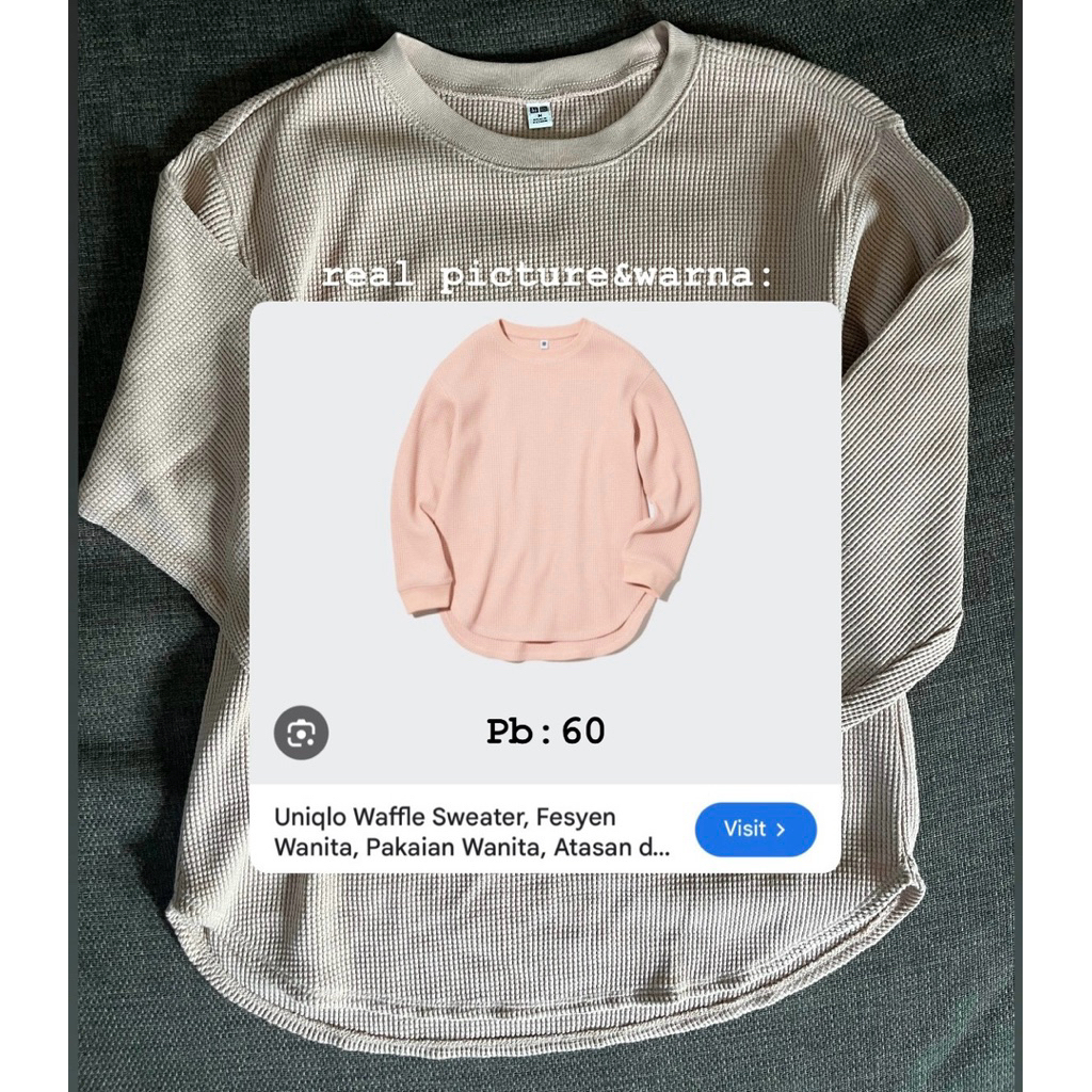 Sweater waffle Uniqlo Preloved